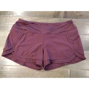 HYLETE Women's burgundy scalloped lined athletic shorts - size XL